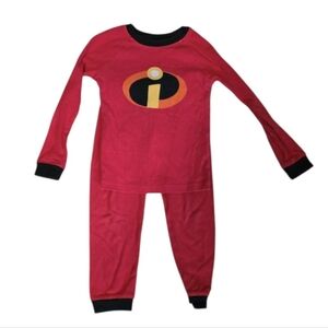 🔻 Disney Red and Black Superhero PJ Set Sz 5